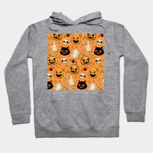 Orange Halloween pattern Hoodie